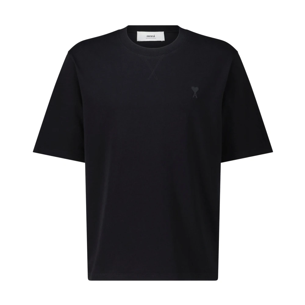 Ami Paris Logo Oversized Shirt Black Heren
