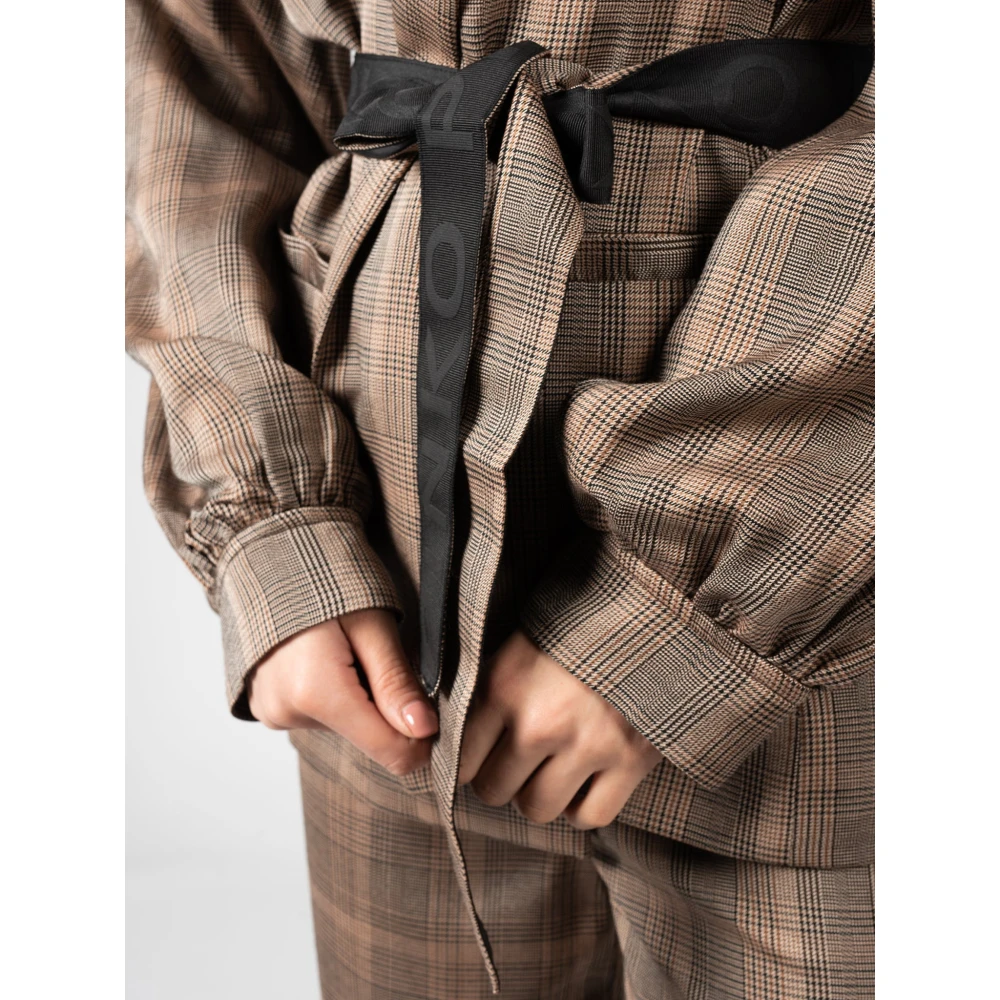 pinko Elegant Loose Fit Jas Brown Dames
