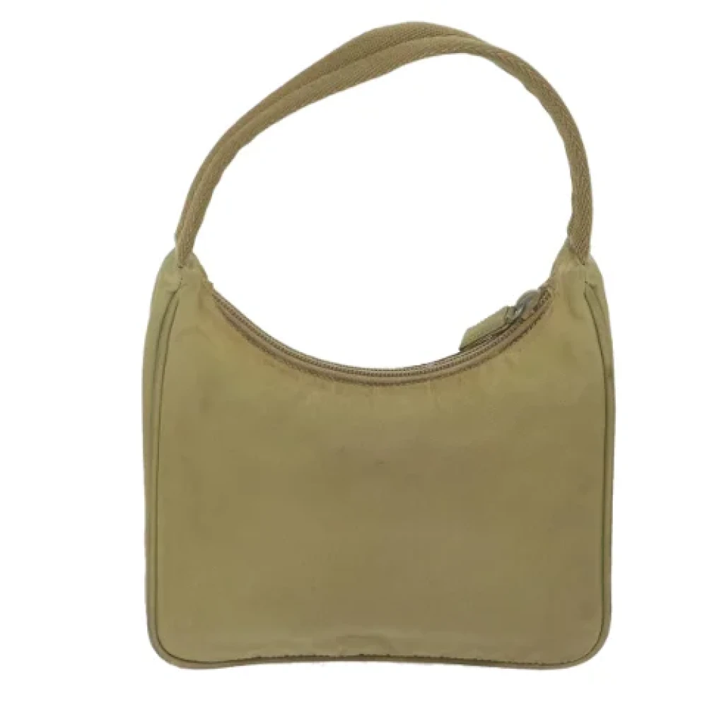 Prada Vintage Pre-owned Canvas shoulder-bags Green Dames