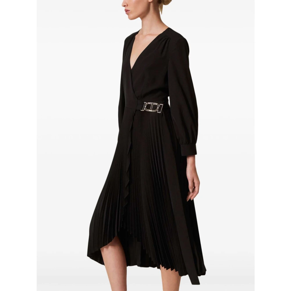 Twinset Elegante Nero Jurk voor Vrouwen Black Dames