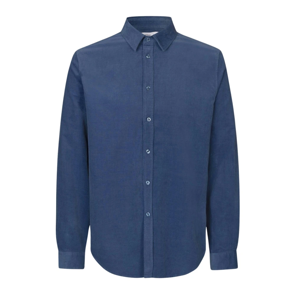 Samsøe Regular Fit Katoenen Overhemd Blue Heren
