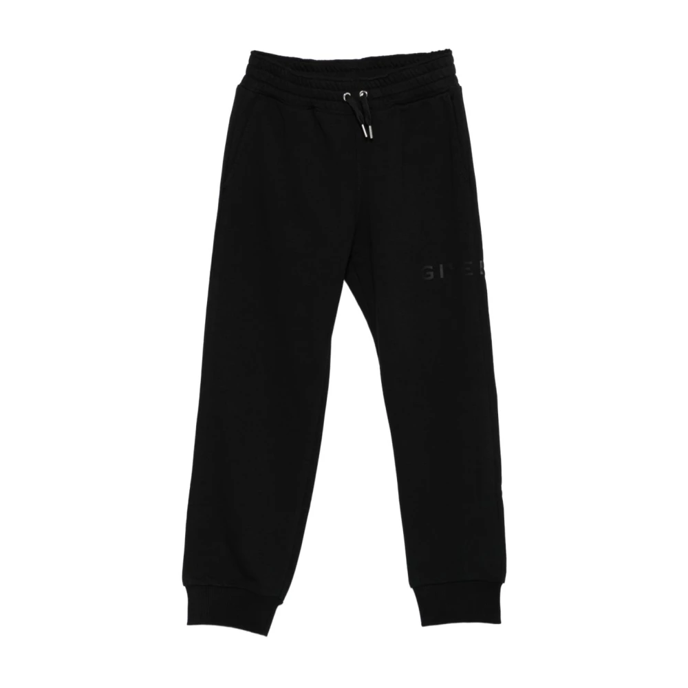 Givenchy Boys Black Sweatpants, 10 Y, Luxury Cotton Trousers For