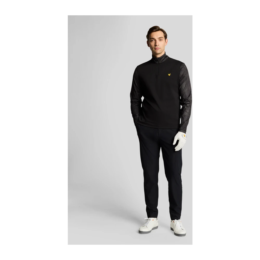Lyle & Scott Mid Layers Printed Contour Midlayer Black Heren