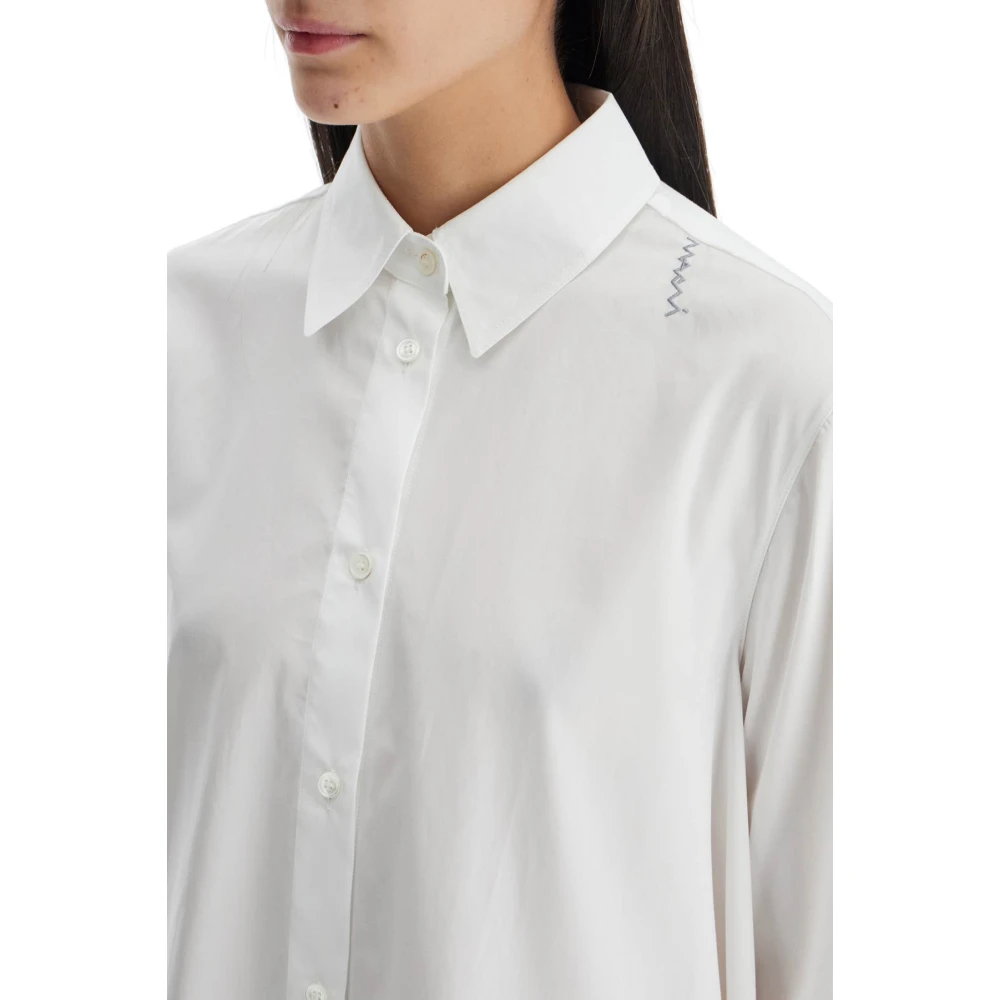 Marni Geborduurde Witte Katoenen Jurk White Dames