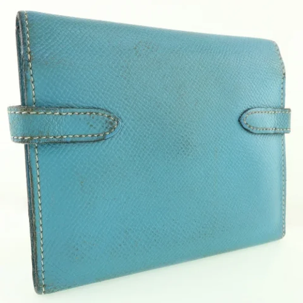 Hermès Vintage Pre-owned Leather wallets Blue Dames