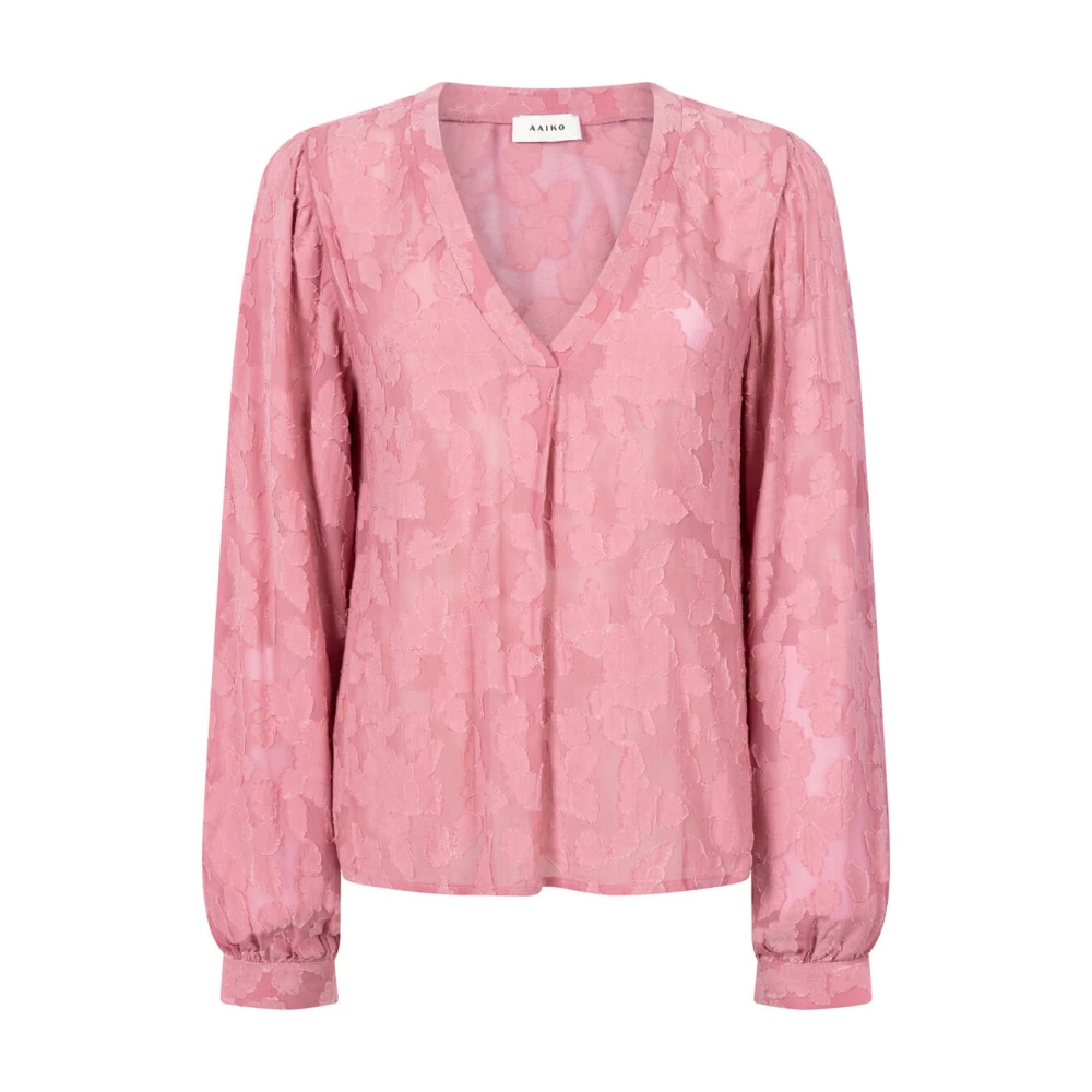 Aaiko Chiffon Flower Blouse Alana Stijl Pink Dames
