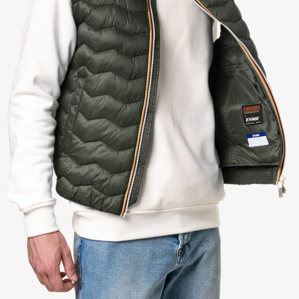 K-way Gewatteerd Warm Vest Blue Heren