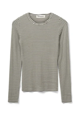 Randig långärmad T-shirt