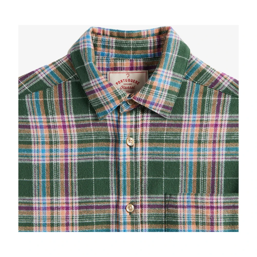 Portuguese Flannel Groene Olissipo Overhemd met Lange Mouwen Multicolor Heren