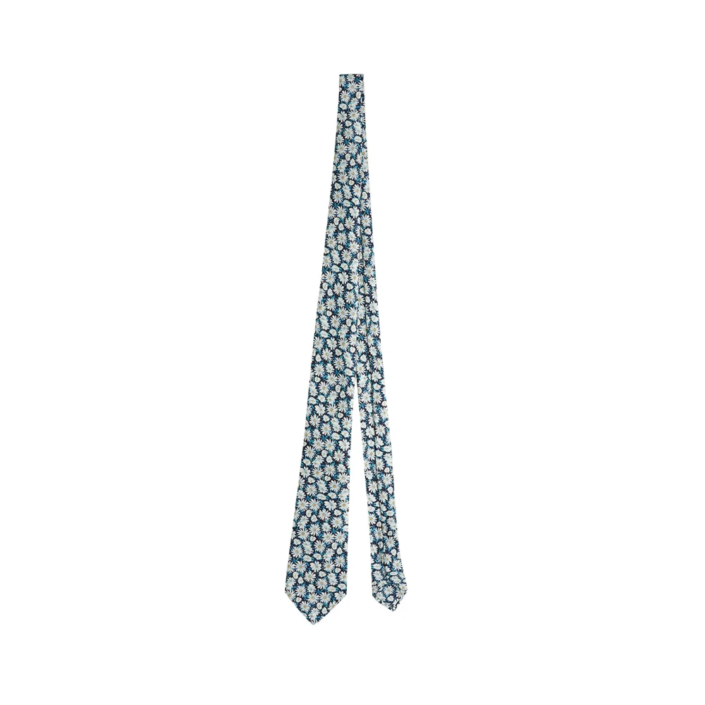 Kiton Bloe patroon Zijden Stropdas Multicolor Unisex