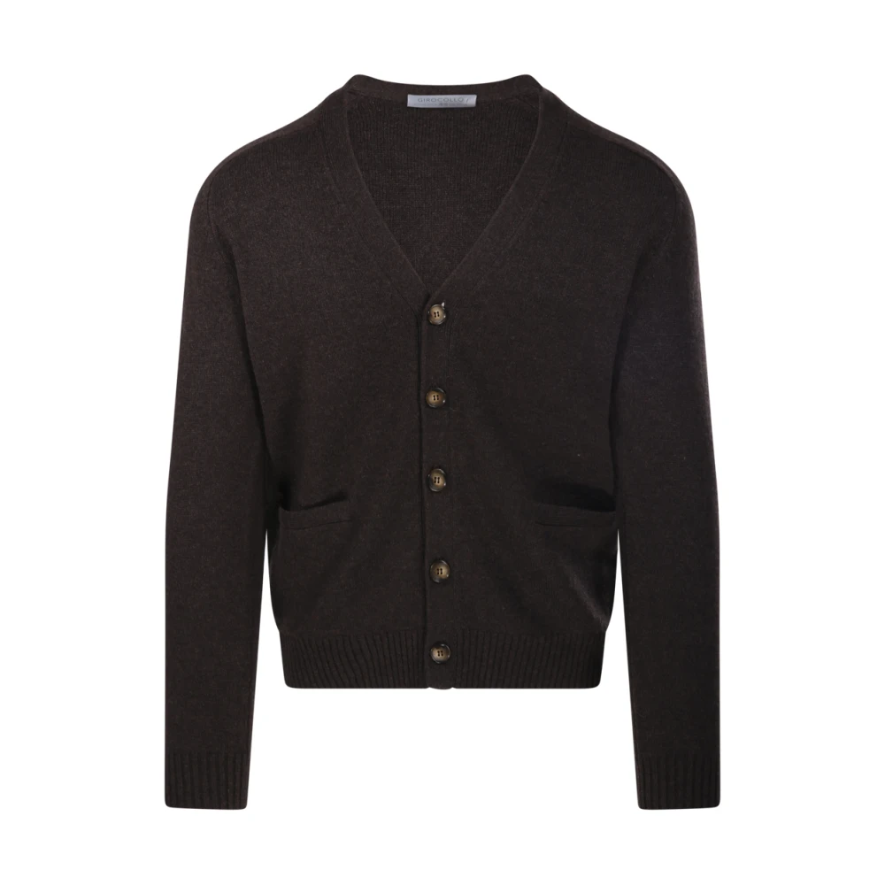 Cashmere Company Moka Cardigan Brown, Herr