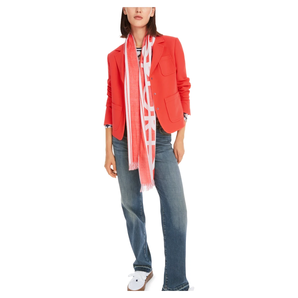 Marc Cain Blazer met opgestikte zakken Orange Dames