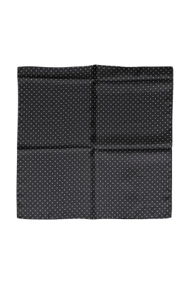 Polka Dot Silk Square Foulard Scarf