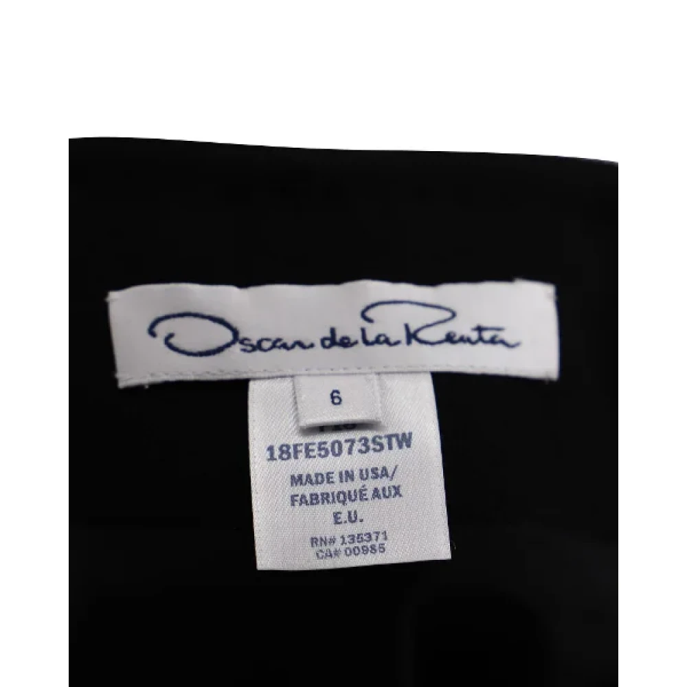 Oscar De La Renta Pre-owned Silk outerwear Black Dames
