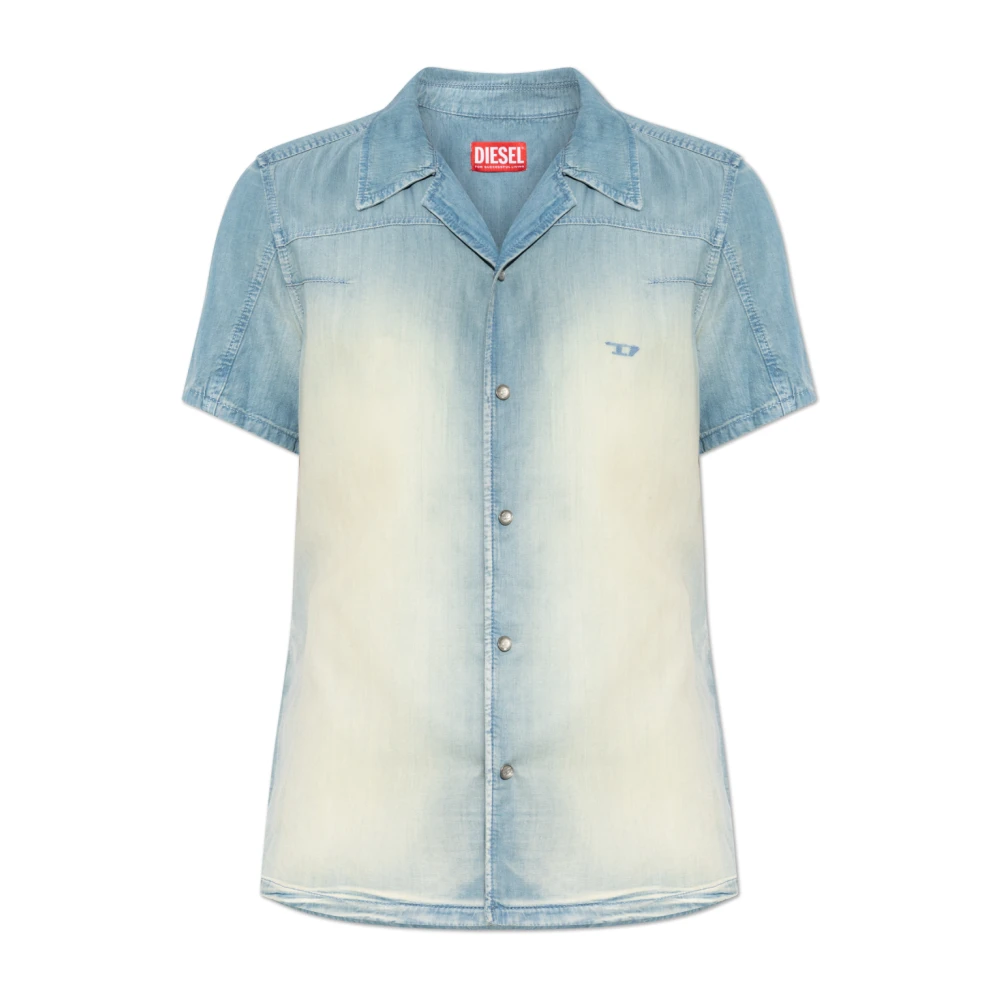 Diesel Mannelijk Blauw Overhemden Heren, Xl, Denim, D-Clarivo-S Denim Overhemd