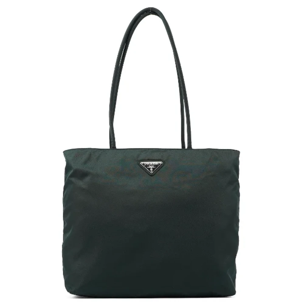 Prada Vintage Pre-owned Canvas prada-bags Green Dames