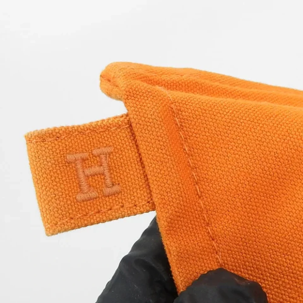 Hermès Vintage Pre-owned Canvas handbags Orange Dames