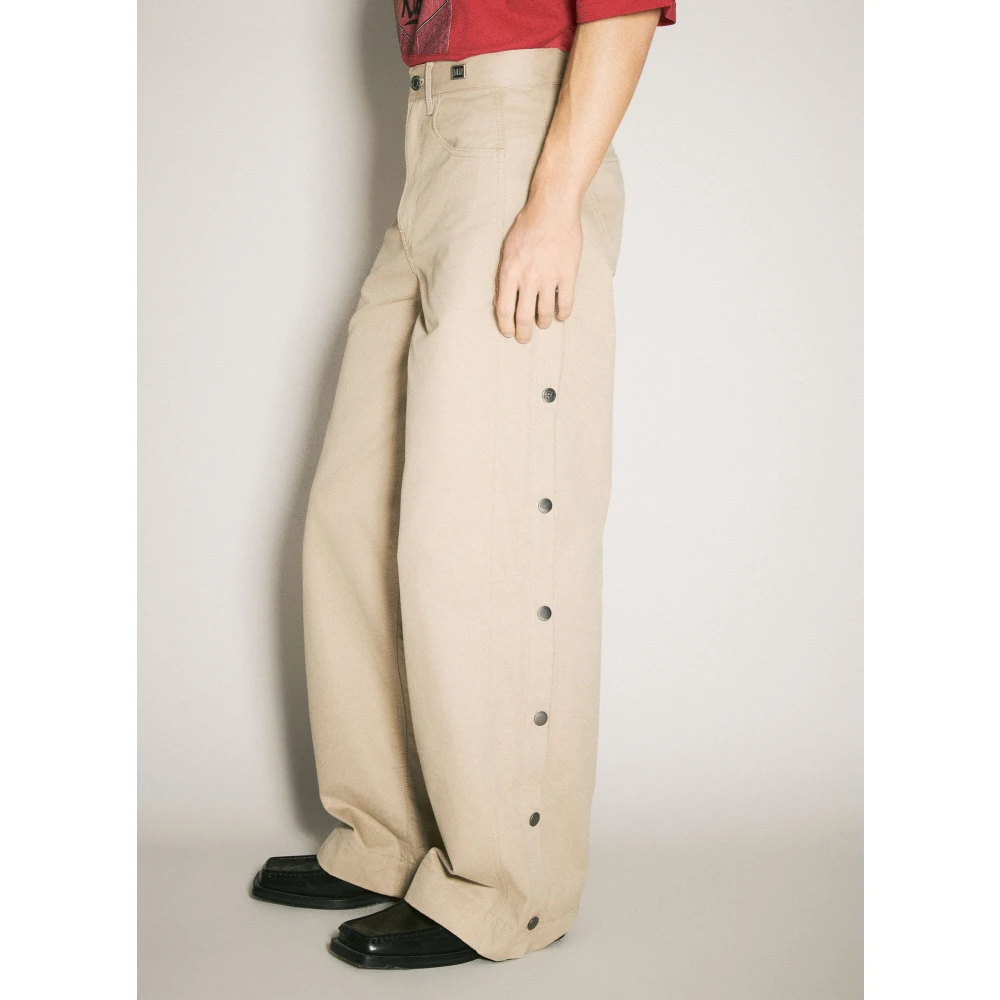 Martine Rose Snap-knoop Sportieve Chino Broek Beige Heren