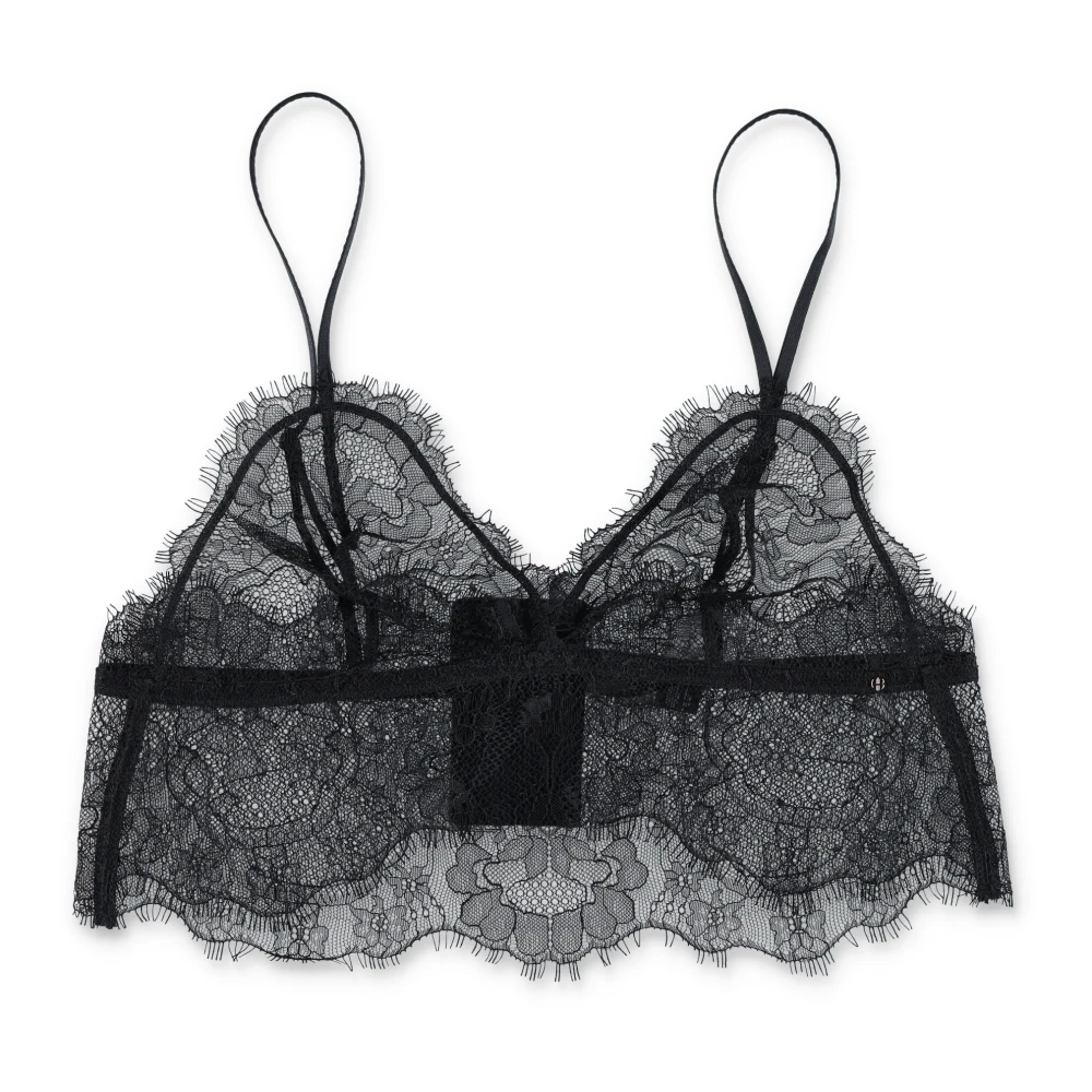 Anine Bing Elegant Spets-Bralette för Kvinnor Black, Dam