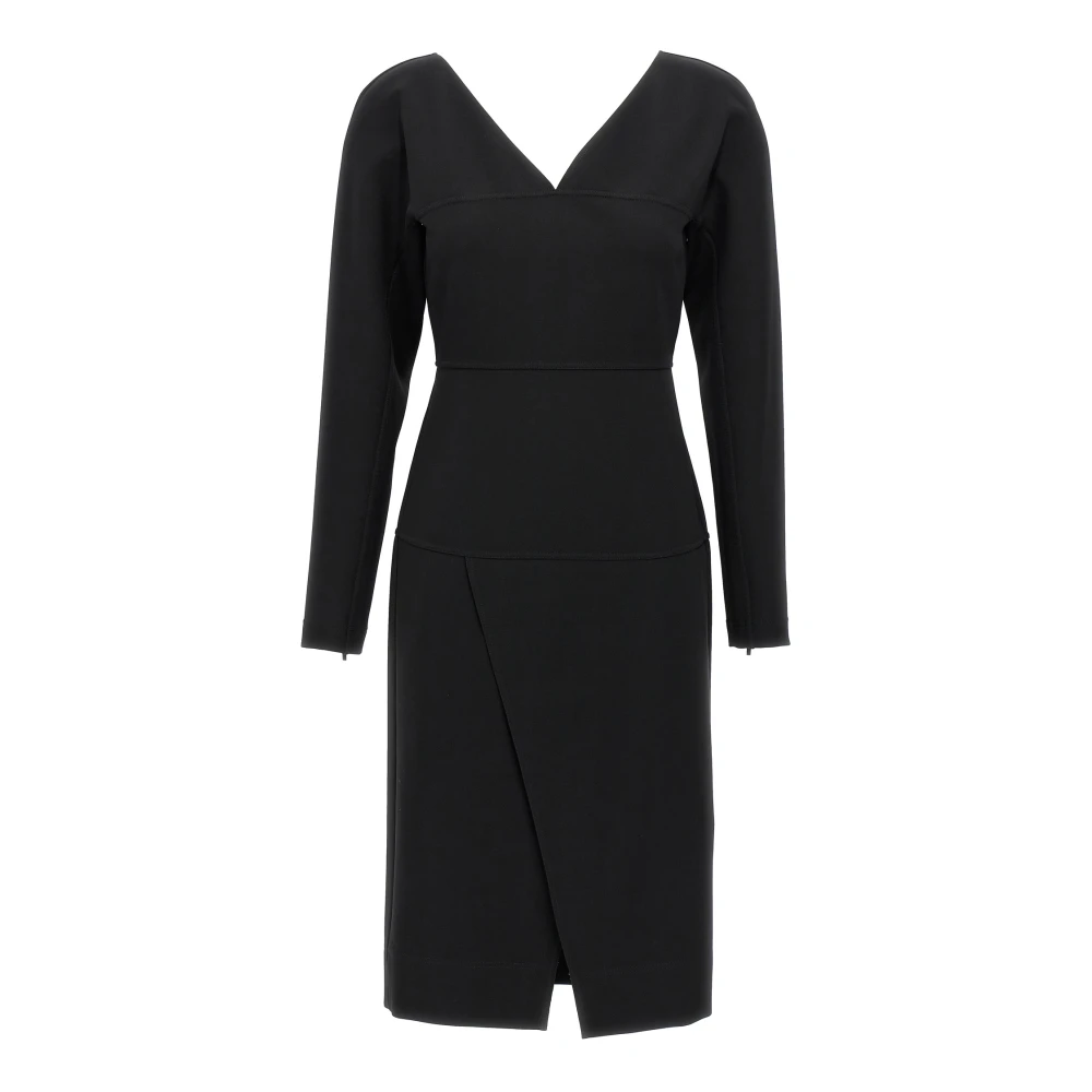 Fendi Women's Black Techno Jersey Midi Dress - Midi Dresses - S - Dresses