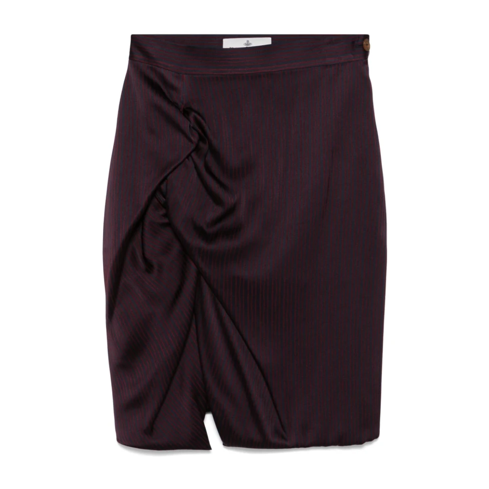 Vivienne Westwood Rode Pinstripe Split Rok Red Dames