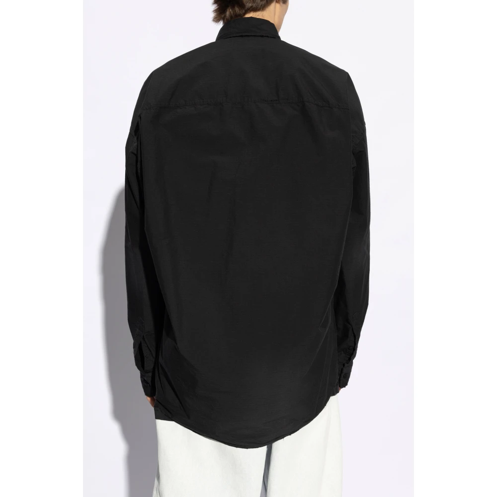 Balenciaga Overhemd met zak Black Heren