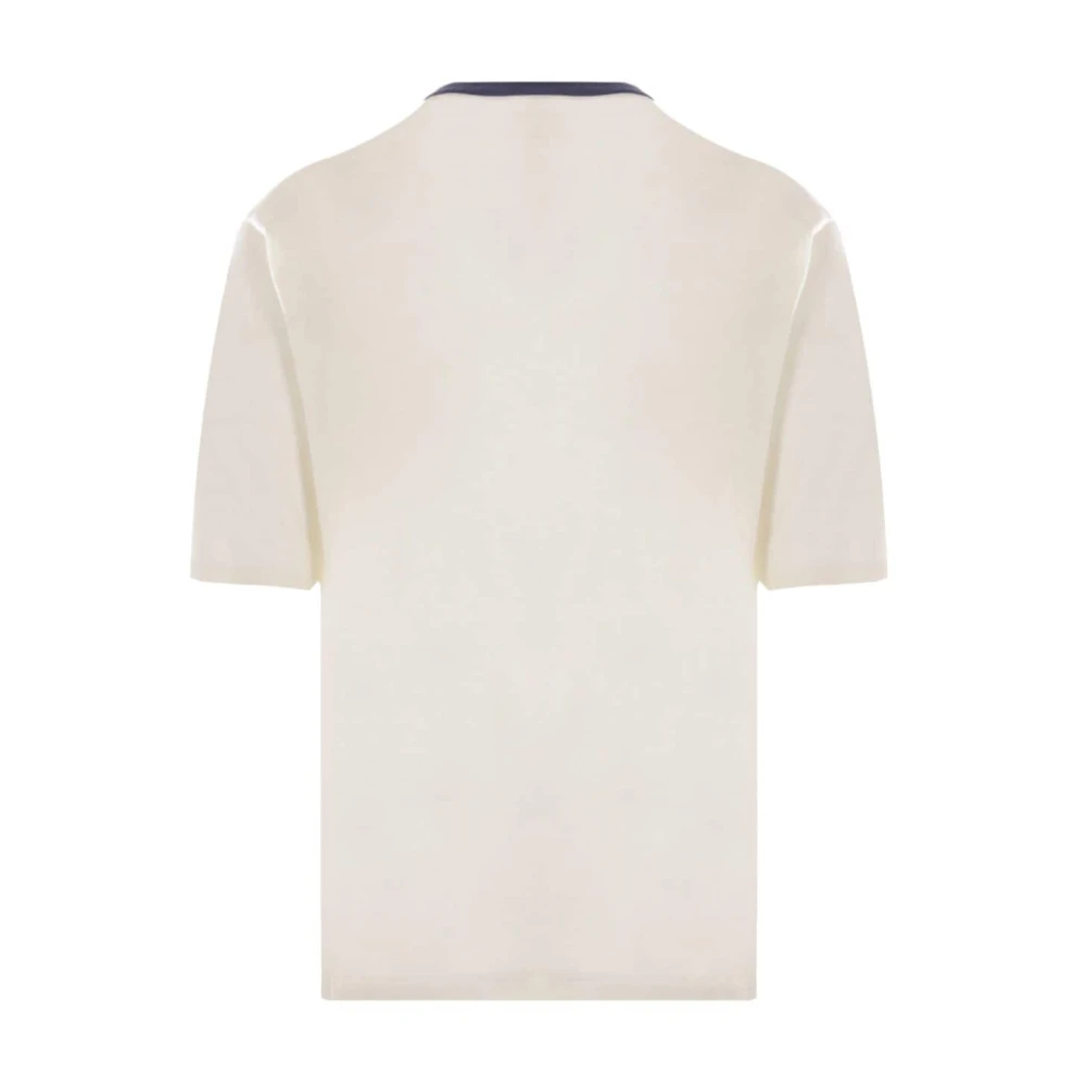 Auralee Zachte Lijn Ivoor T-shirt Korte Mouw White Heren