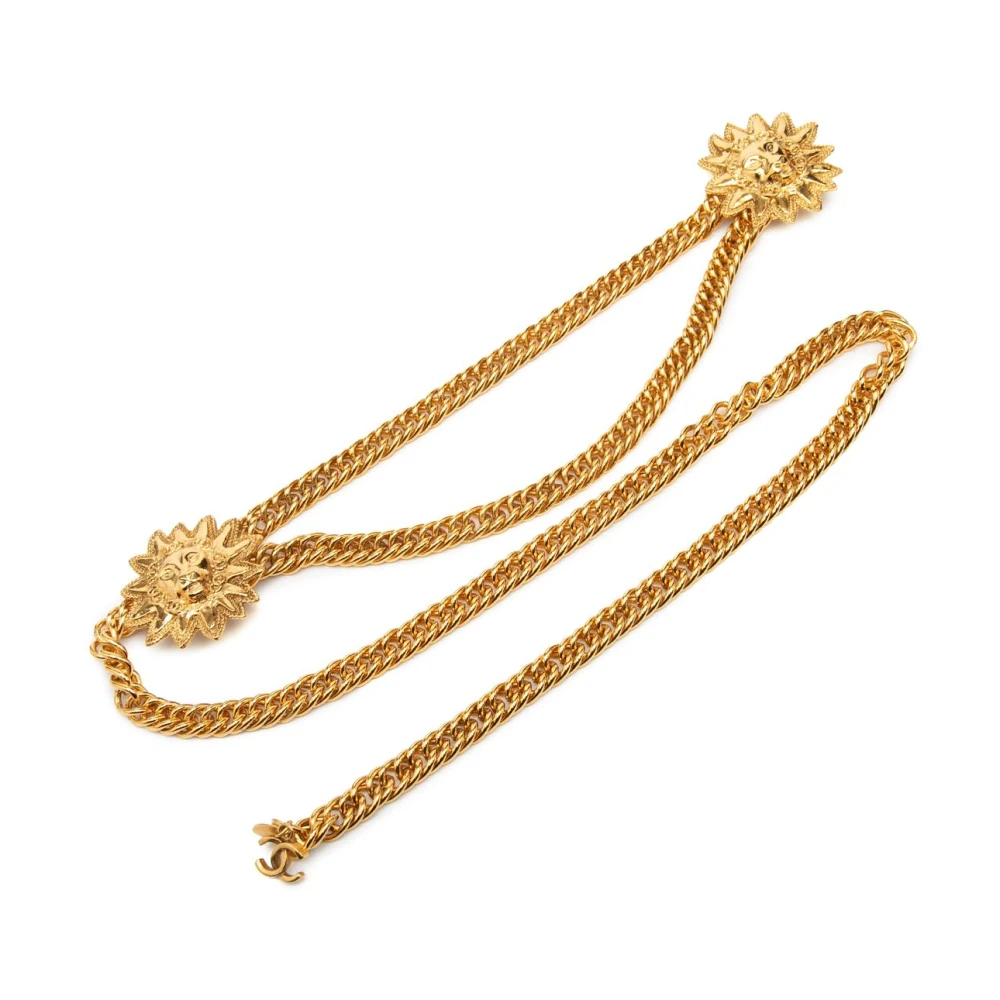 Chanel Vintage Women's Yellow Pre-Owned Chain Belt