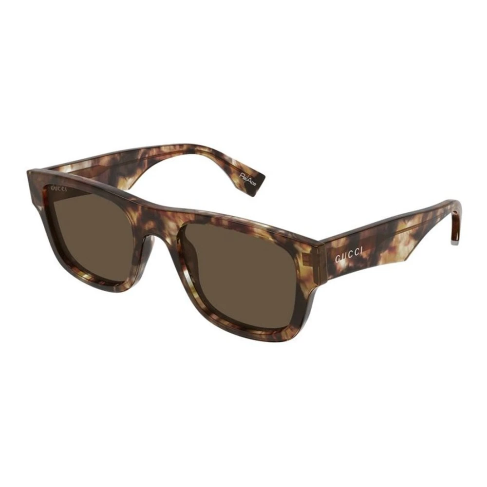 Gucci Men's Brown Rectangular Sunglasses - Sunglasses - 53 Mm - Accessories