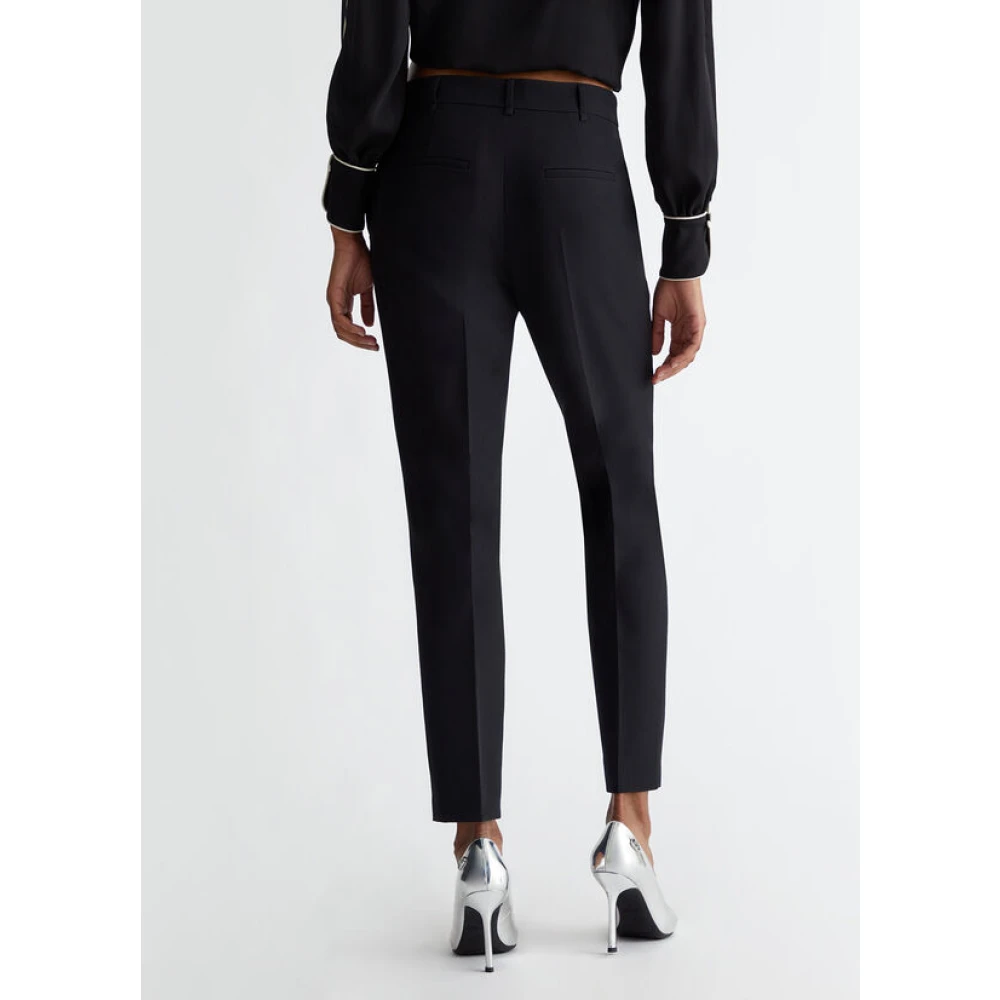 Liu Jo Zwarte Sigarettenbroek Stretchstof Black Dames