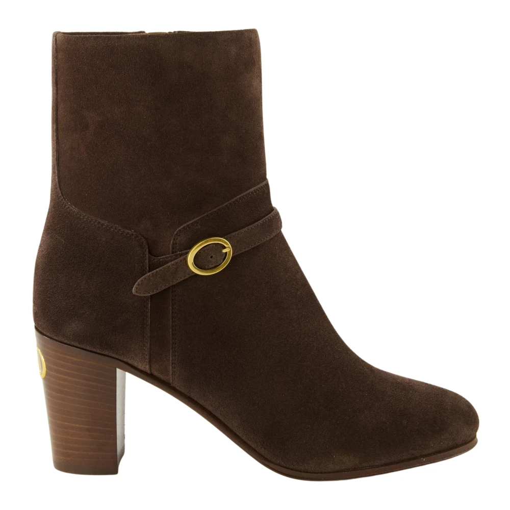 Valentino Garavani Brown Pattie Ankle Boots - Female - Heeled Boots - Brown - 5 1/2 Uk - Shoes