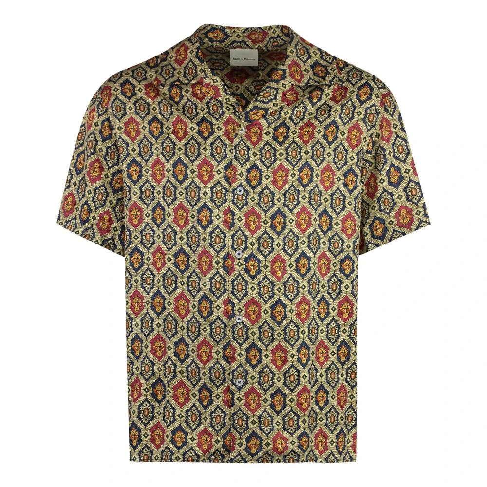 Drole de Monsieur Viscose Shirt met Knoopsluiting aan de Voorkant Multicolor Heren