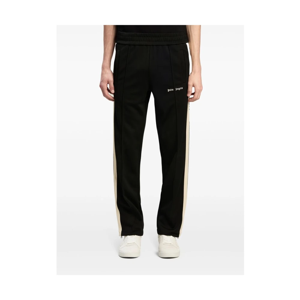Palm Angels Zwarte Twee-Tinten Logo Print Shorts Black Heren