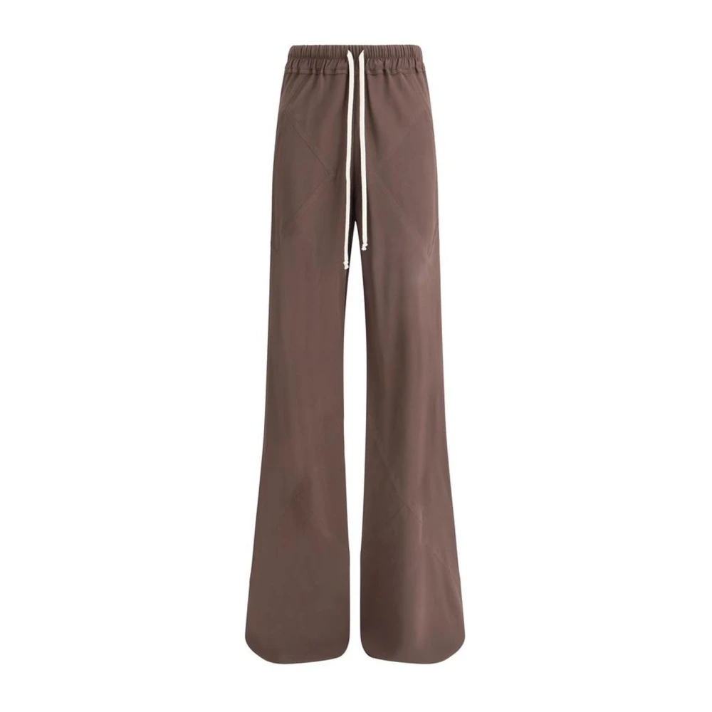 Rick Owens Moderne Palazzo Broek met Zijzakken Brown Dames
