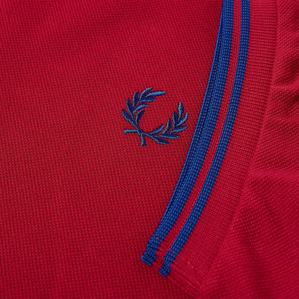 Fred Perry Klassieke Twin-Tipped Polo Red Heren