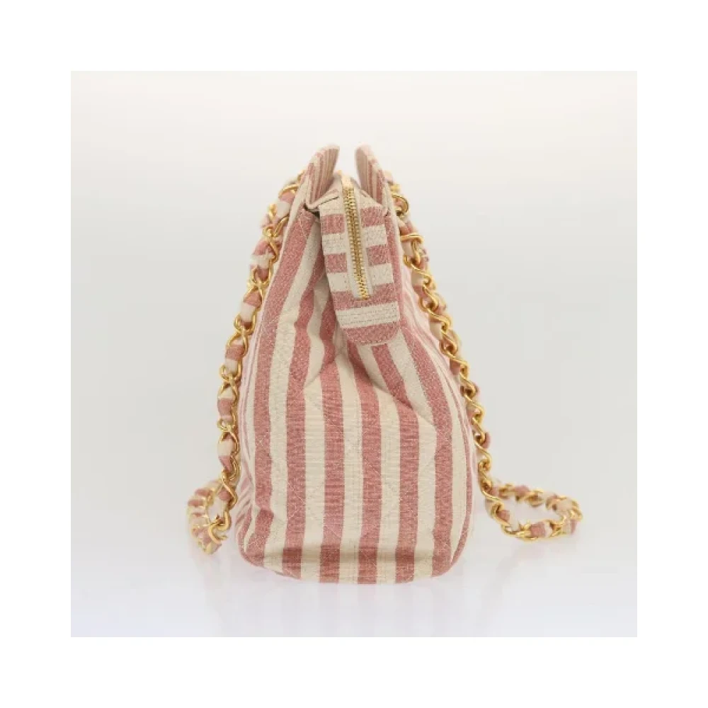 Chanel Vintage Pre-owned Cotton chanel-bags Beige Dames