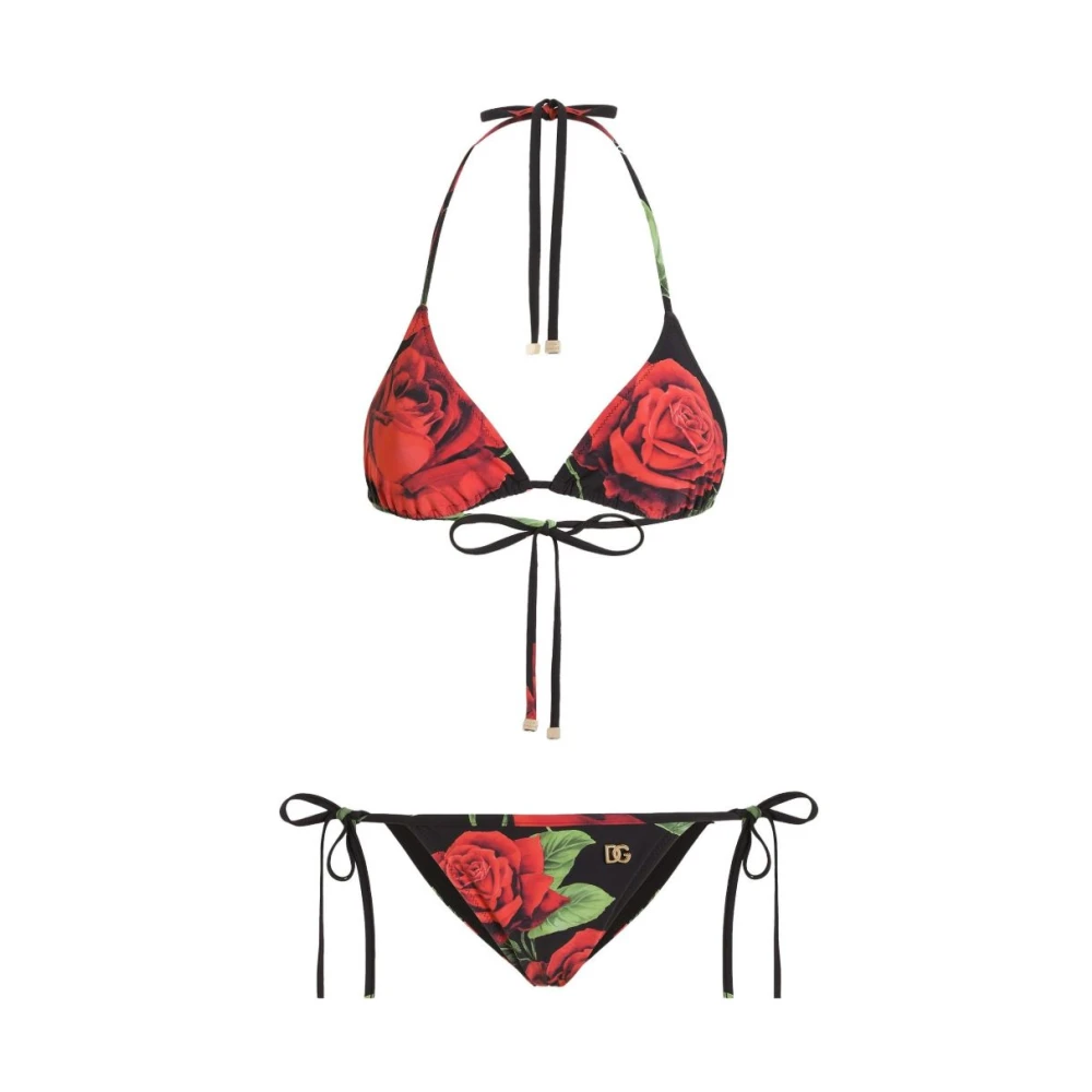 Dolce & Gabbana , Bikinis, Female, Multicolor, M, Sliding Triangle Bikini Top