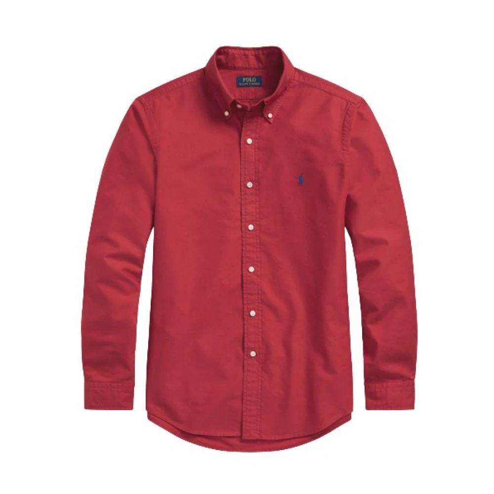 Polo Ralph Lauren Slim Fit Oxford Overhemd in Sunrise Red Heren