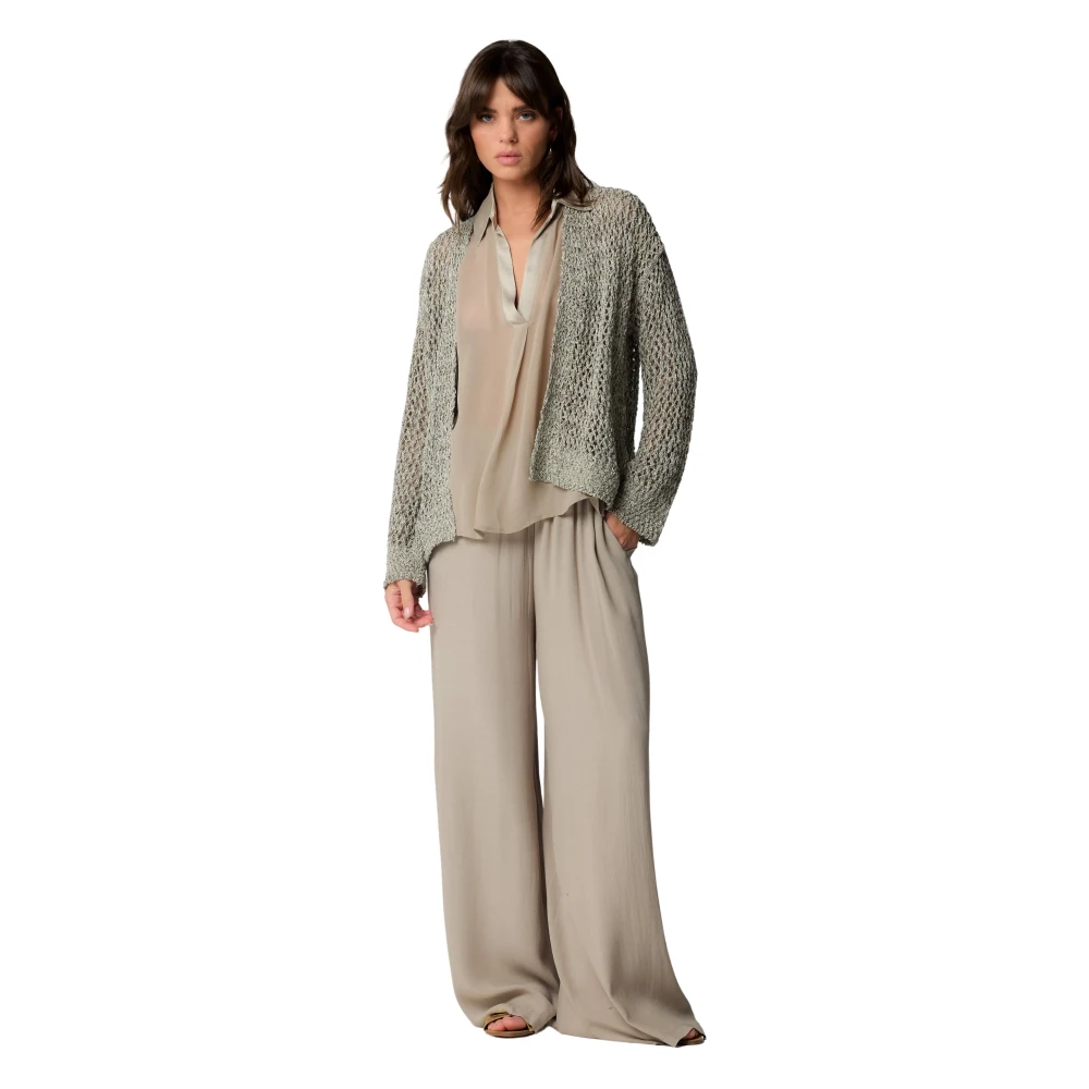 Kocca Kant Gebreide Trui Beige Dames