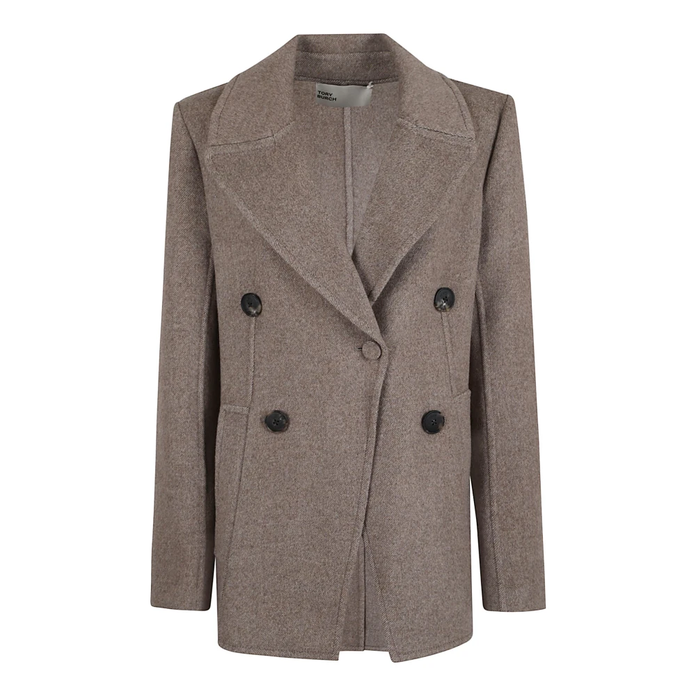 Tory Burch Women's Brown Blazers, Xs, Sophisticated Wool Jacket For