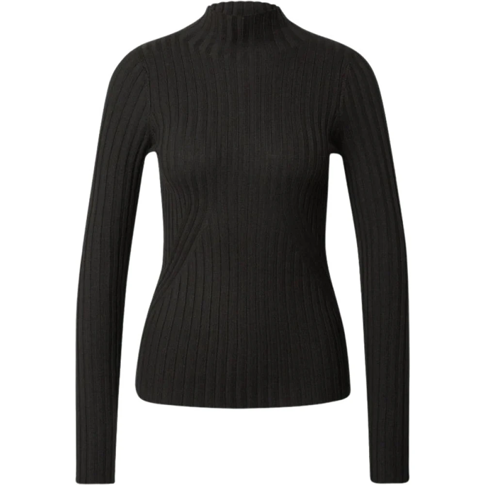 Norr Zwarte basic top met hoge nek Black Dames
