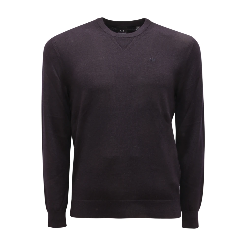 Armani Exchange Crewneck Jumper - Male - Round-Neck Knitwear - Blue - Xs - Knitwear - Image 2