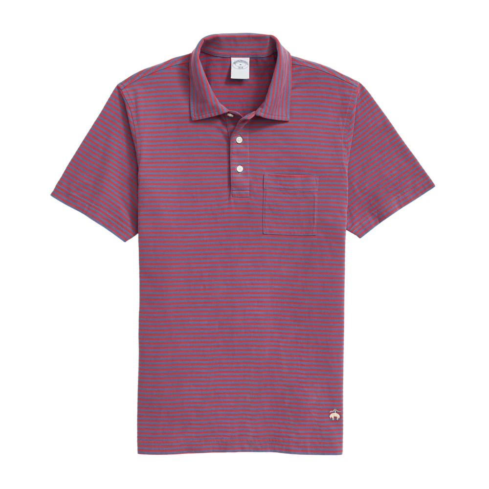 Brooks Brothers Vintage Gewassen Katoenen Feeder Stripe Poloshirt Multicolor Heren