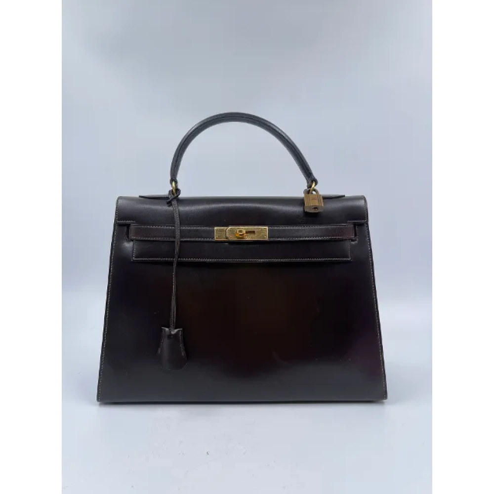 Hermès Vintage Pre-owned Leather handbags Brown Dames