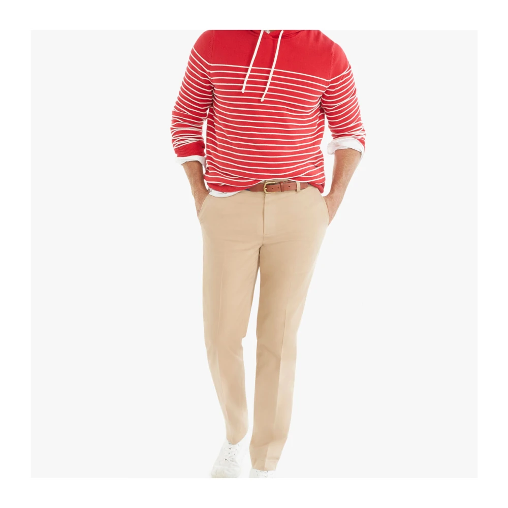 Brooks Brothers Donker Beige Stretch-Katoenen Chinos Beige Heren