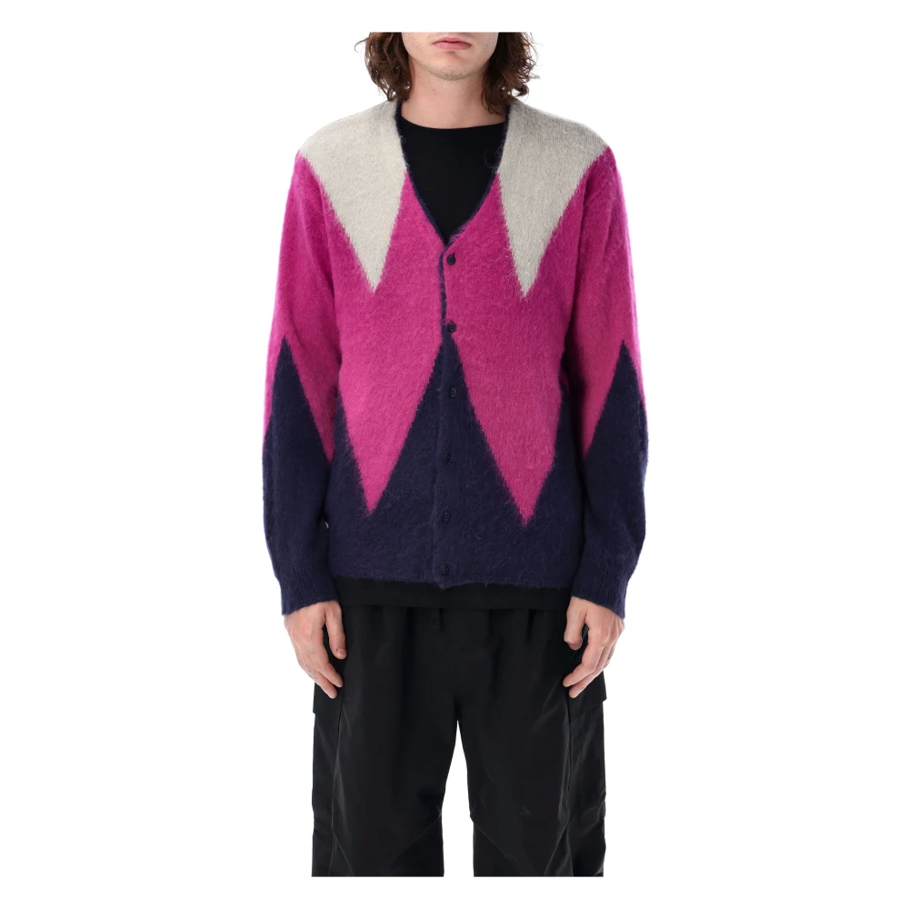 Manastash Rosa Färgblock Cardigan Aw24 Multicolor, Herr