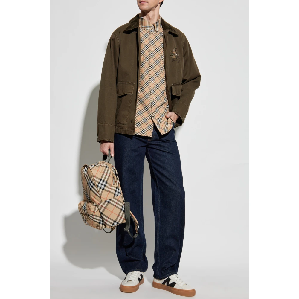 Burberry Jas met corduroy kraag Green Heren