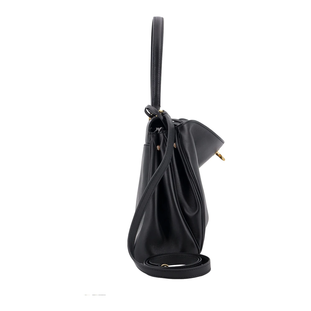 Balenciaga Leren Schoudertas met Sleutelhanger Detail Black Dames
