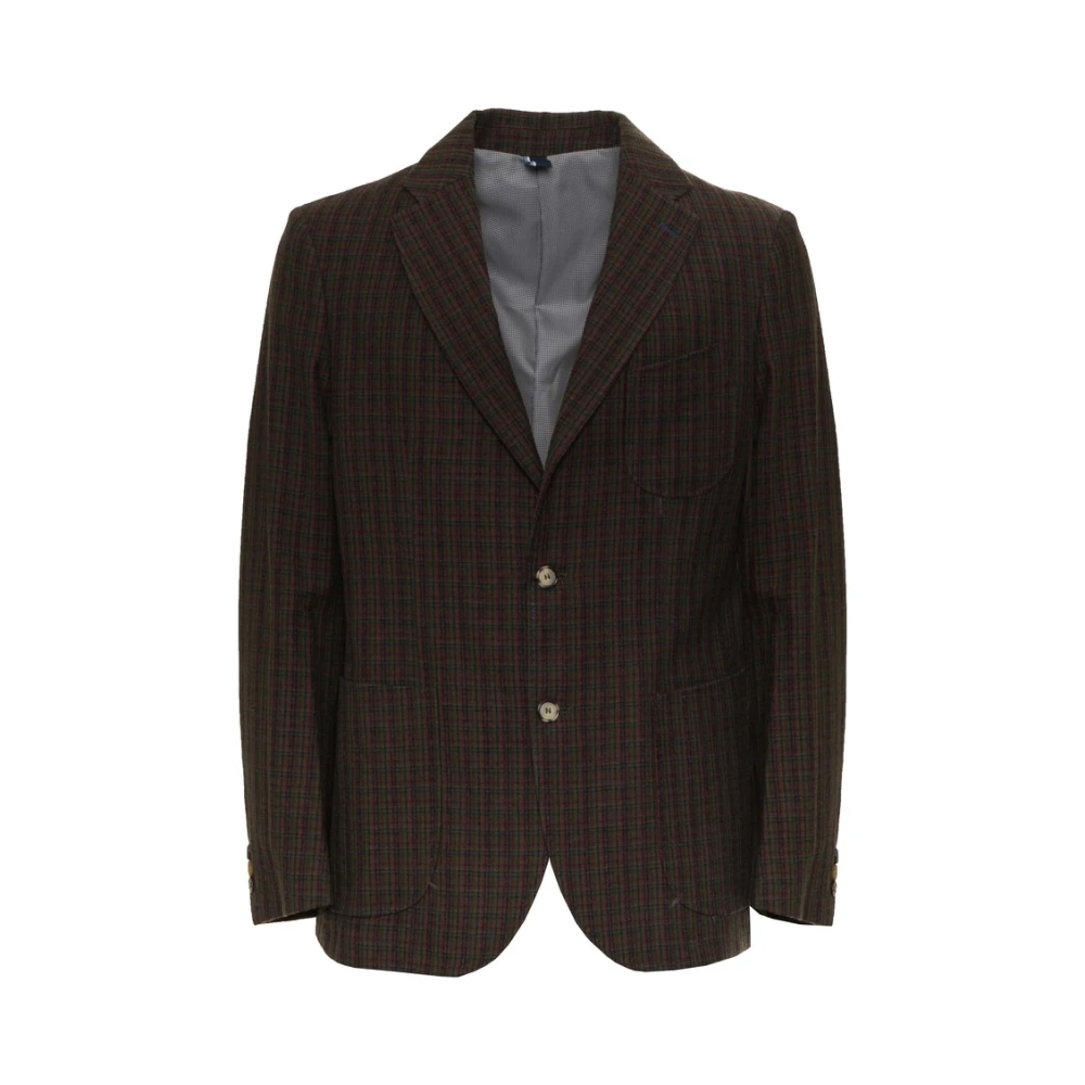 Harmont & Blaine Casual Brun Rutig Blazer Brown, Herr