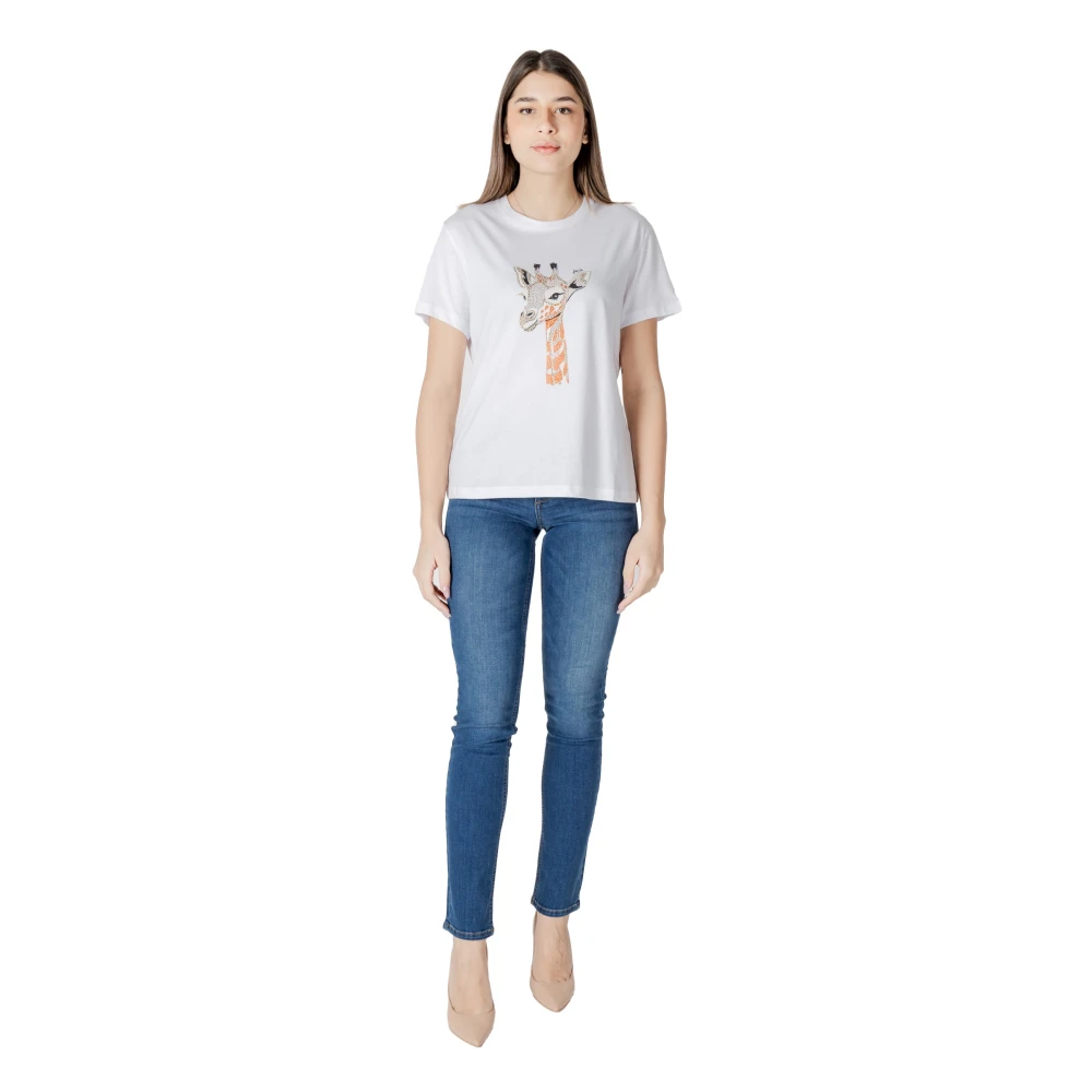 Liu Jo Elegante T-shirt met korte mouwen voor vrouwen White Dames